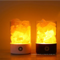 Розовый хрустальный камень натуральный рок USB Night Light